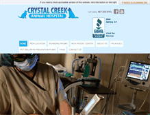Tablet Screenshot of crystalcreekvet.com